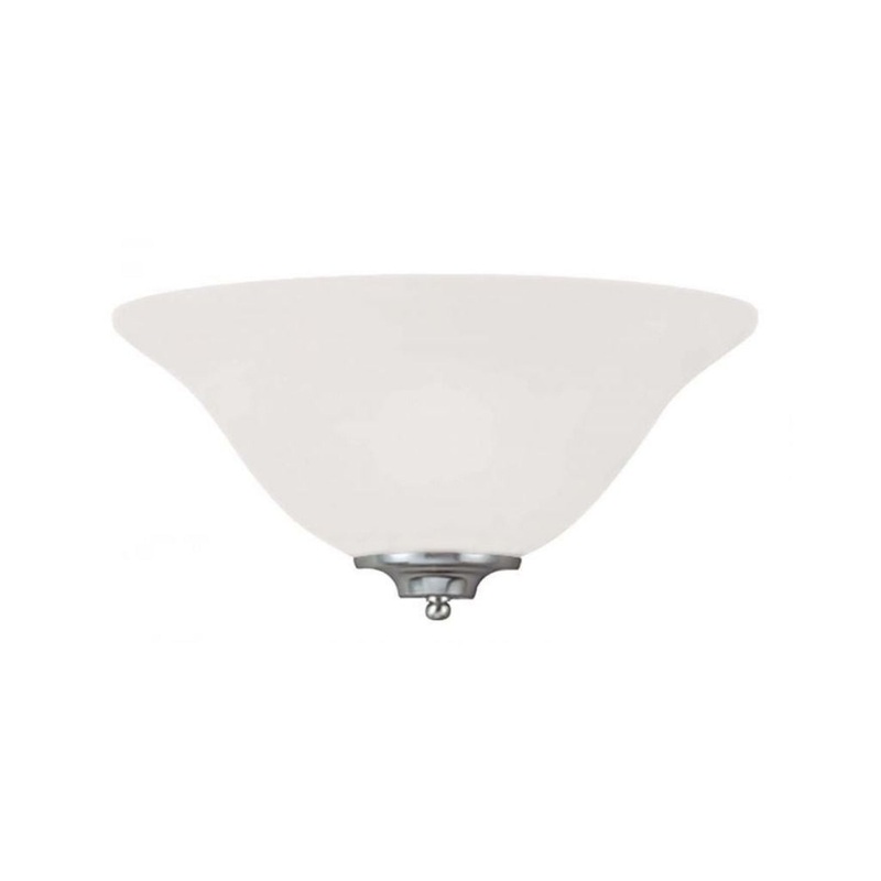 Craftmade Raleigh 7" x 13" 1-Light Satin Nickel Wall Sconce With Bowl White Frosted Glass Shade