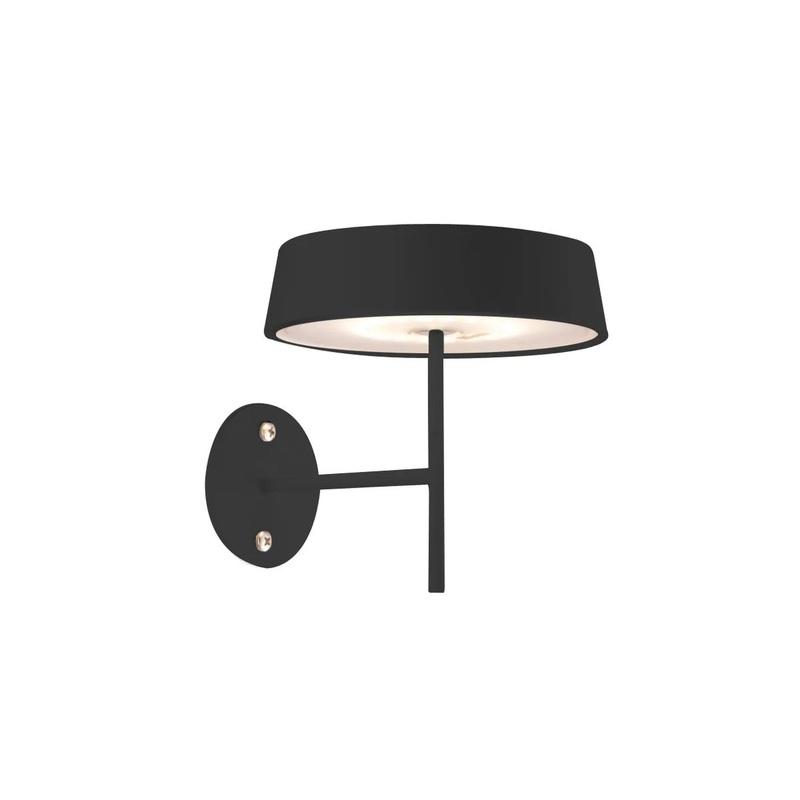 Arnsberg Alessandro Volta 5" Black Portable Battery-Powered Dimmable LED Wall Sconce With USB Type-C Charger