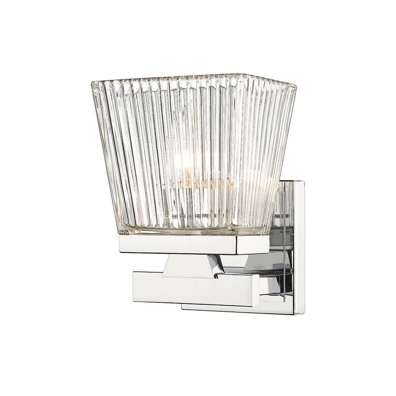 Z-Lite Astor 6" 1-Light Chrome Wall Sconce With Clear Glass Shade
