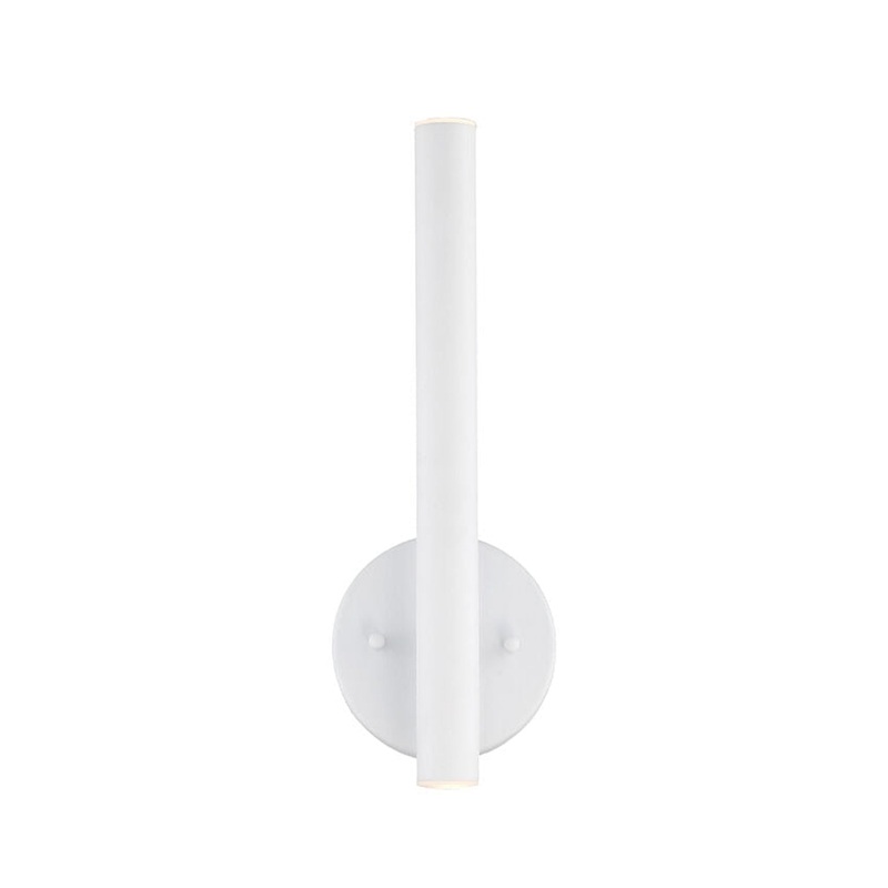 Z-Lite Forest 3" 2-Light LED Matte White Wall Sconce With Steel Shade