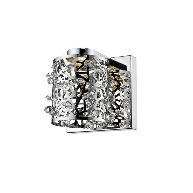 Z-Lite Fortuna 5" 1-Light LED Chrome Wall Sconce With Chrome