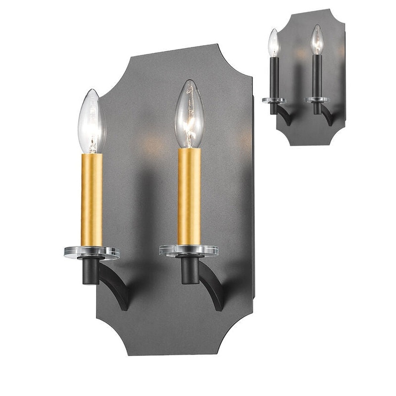 Z-Lite Zander 13" 2-Light Bronze Wall Sconce