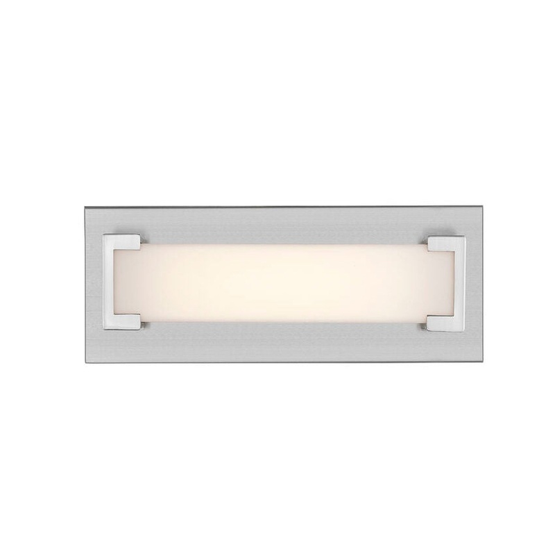Z-Lite Elara 13" 1-Light LED Brushed Nickel Wall Sconce With Frosted Acrylic Shade