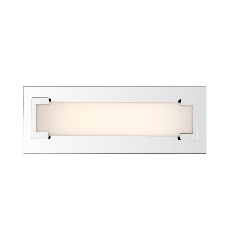 Z-Lite Elara 13" 1-Light LED Chrome Wall Sconce With Frosted Acrylic Shade