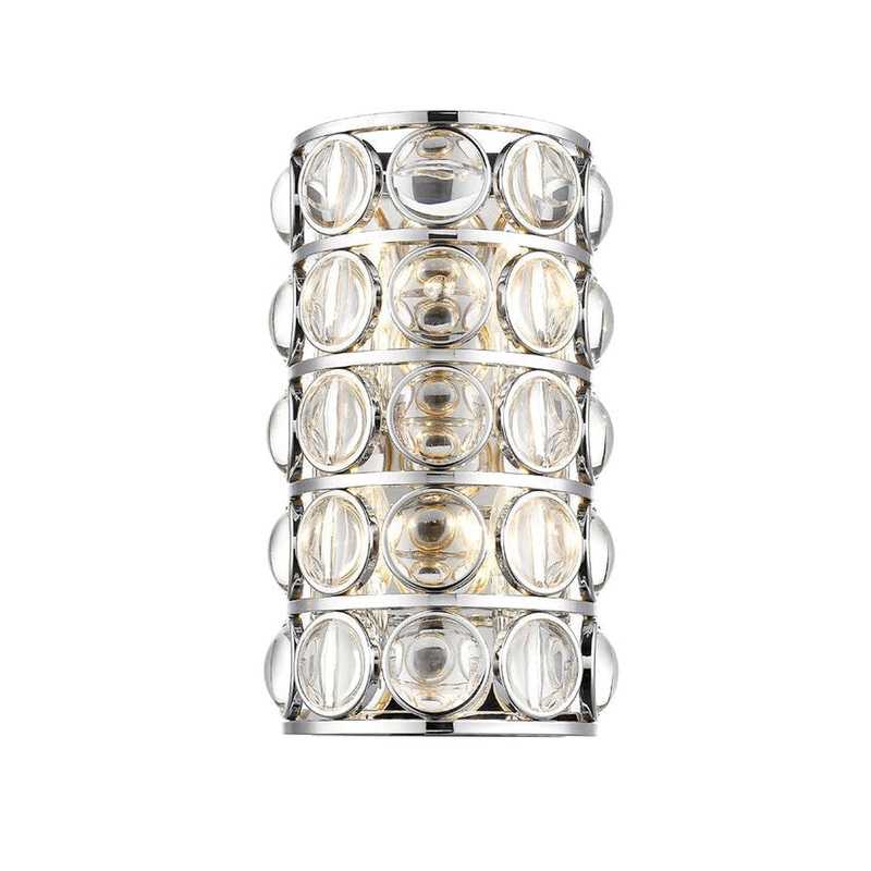 Z-Lite Eternity 10" 4-Light Chrome Wall Sconce With Crystal Clear Shade