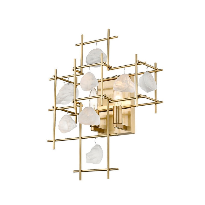 Z-Lite Garroway 14" 2-Light Aged Brass Wall Sconce