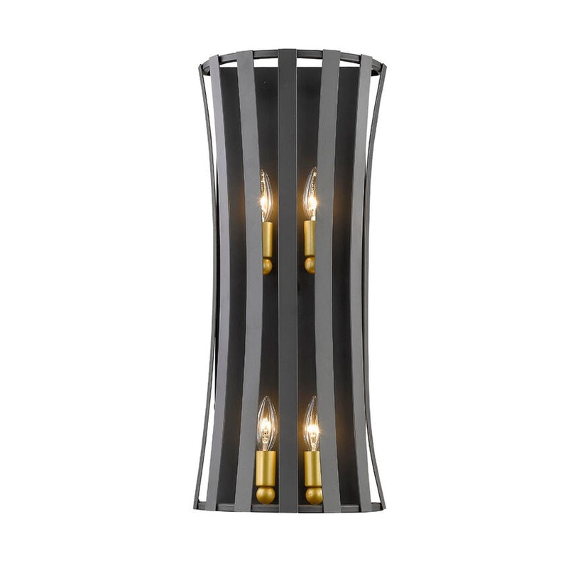 Z-Lite Geist 11" 4-Light Bronze Gold Wall Sconce With Steel Shade