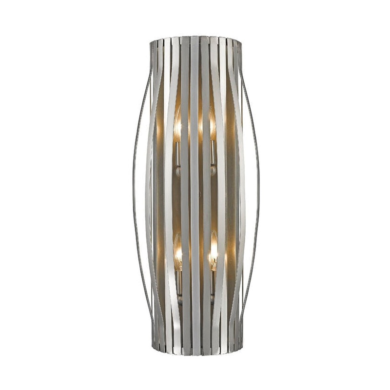 Z-Lite Moundou 10" 4-Light Brushed Nickel Wall Sconce