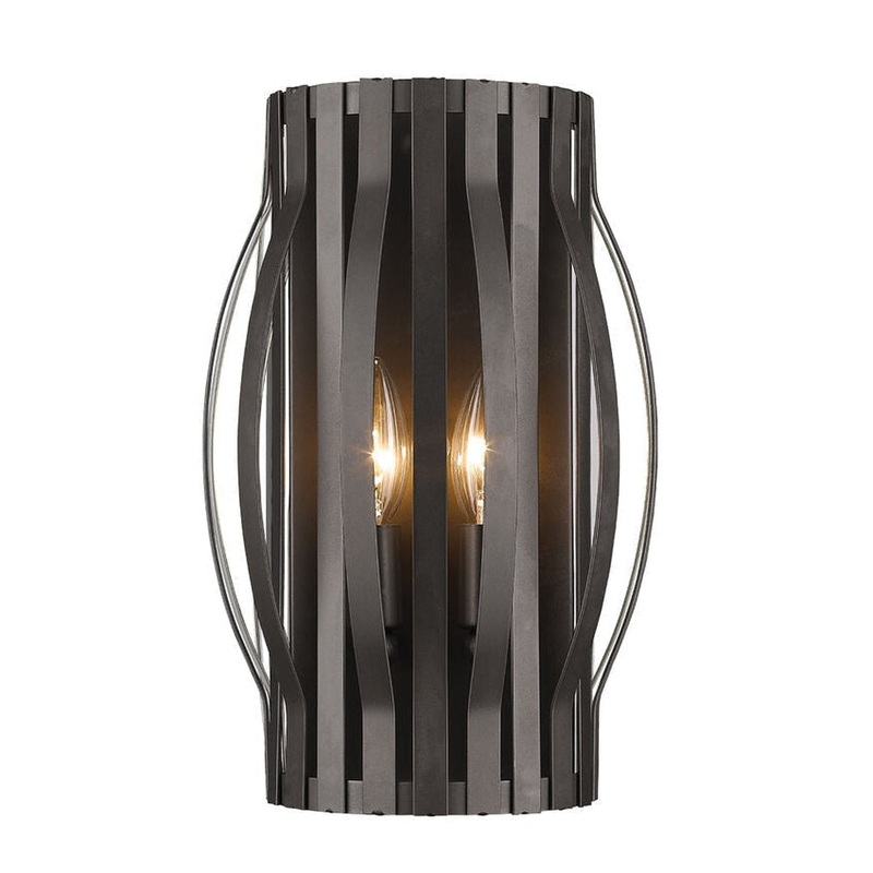 Z-Lite Moundou 8" 2-Light Bronze Wall Sconce