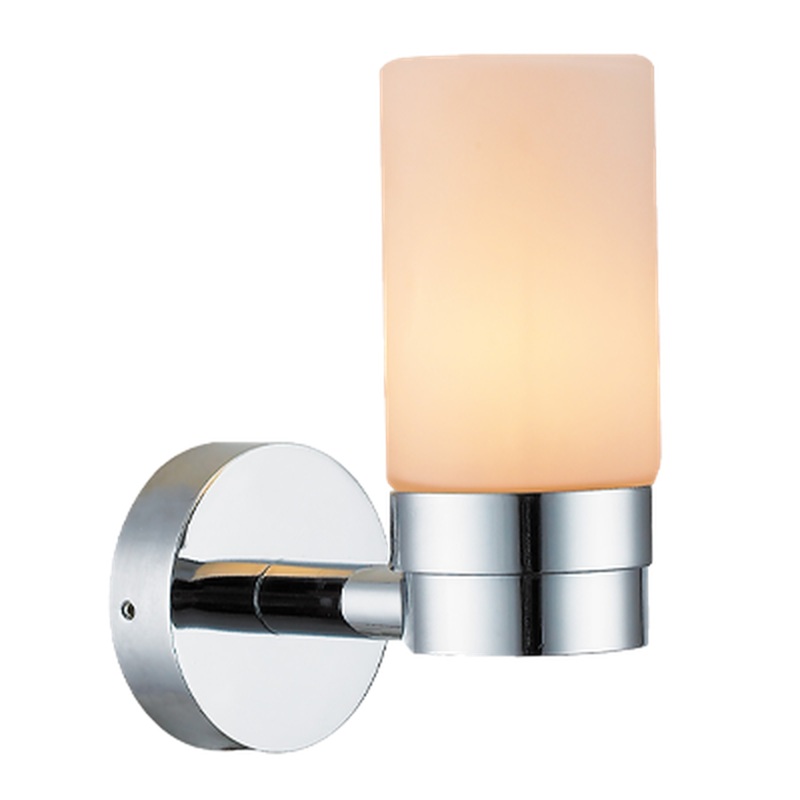 Afina Natural White 1-Light G9-LED Bulb Contemporary Glass Sconce