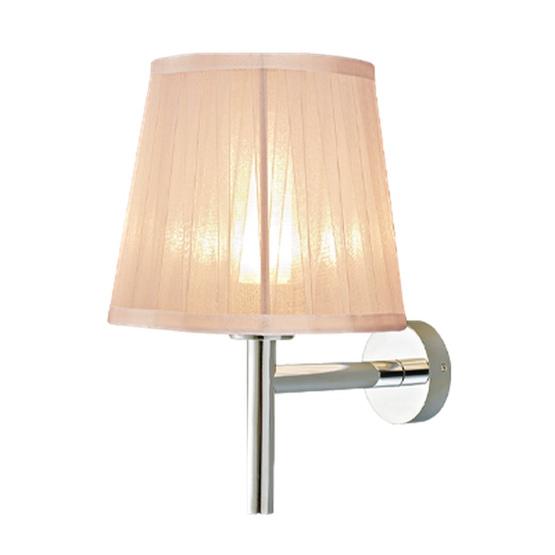 Afina Natural White Fabric Shade 1-Light G9-LED Bulb Single Sconce