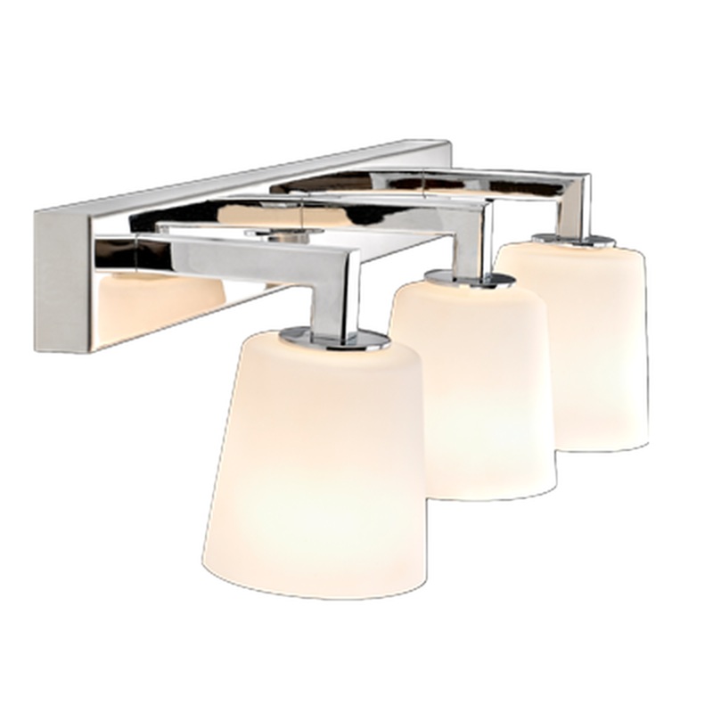Afina Three Sconce Light Bar With Opal Glass Shade