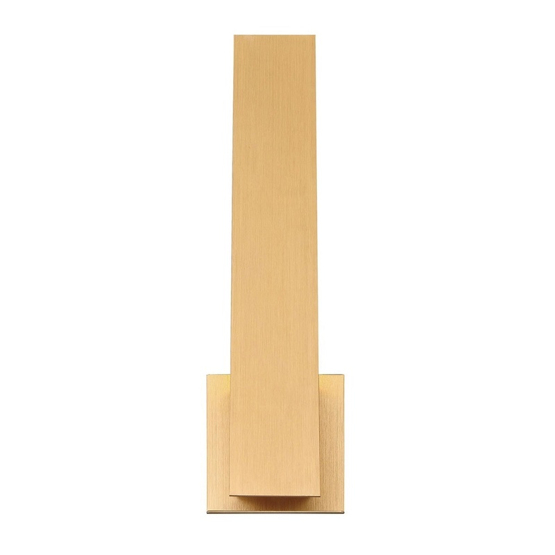 Eurofase Lighting Annette 18" Gold Dimmable Back-Lit Integrated LED Wall Sconce With White Acrylic Shade