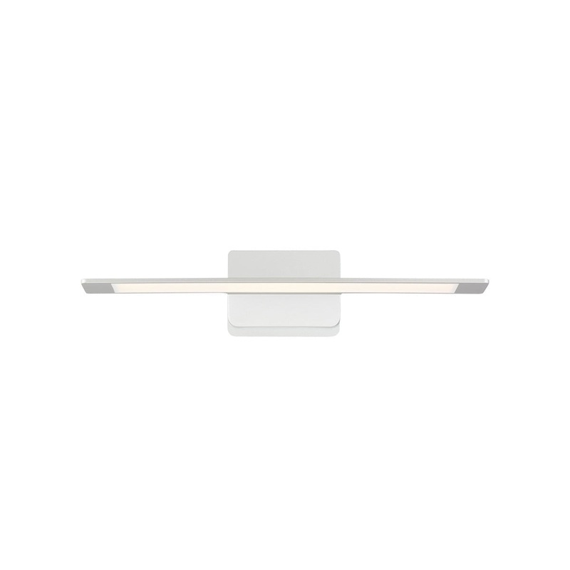 Eurofase Lighting Anton 22" Small Dimmable Integrated LED Metal Brushed Nickel Wall Sconce With Frosted Acrylic Shade