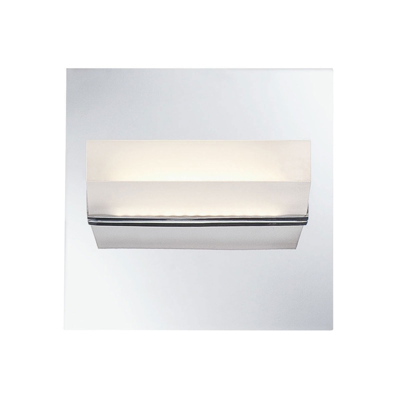 Eurofase Lighting Olson 5" Dimmable Integrated LED Chrome Metal Wall Sconce With Frosted Acrylic Shade