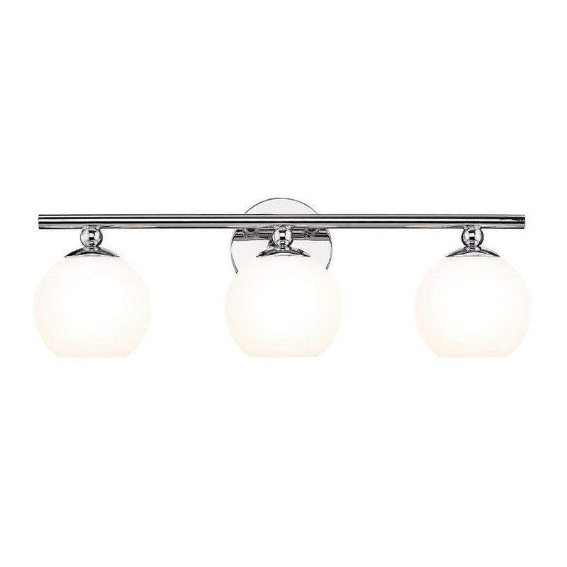 Z-Lite Neoma 22" 3-Light Chrome and Opal Etched Glass Shade Vanity Light