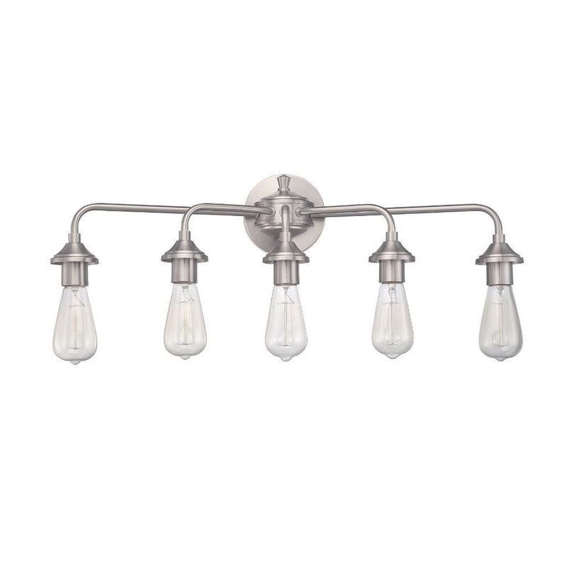 Craftmade Bridgestone 29" 5-Light Brushed Polished Nickel Vanity Light