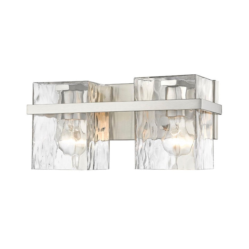Z-Lite Bennington 14" 2-Light Brushed Nickel Vanity Light With Clear Glass Shade
