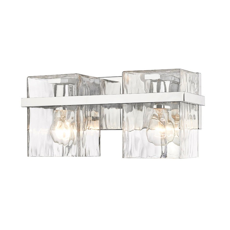 Z-Lite Bennington 14" 2-Light Chrome Vanity Light With Clear Glass Shade
