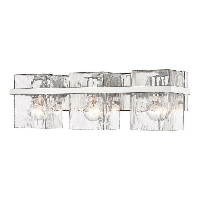 Z-Lite Bennington 22" 3-Light Chrome Vanity Light With Clear Glass Shade