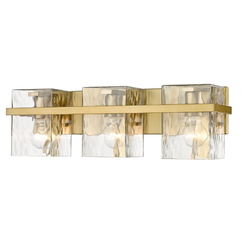 Z-Lite Bennington 22" 3-Light Modern Gold Vanity Light With Clear Glass Shade