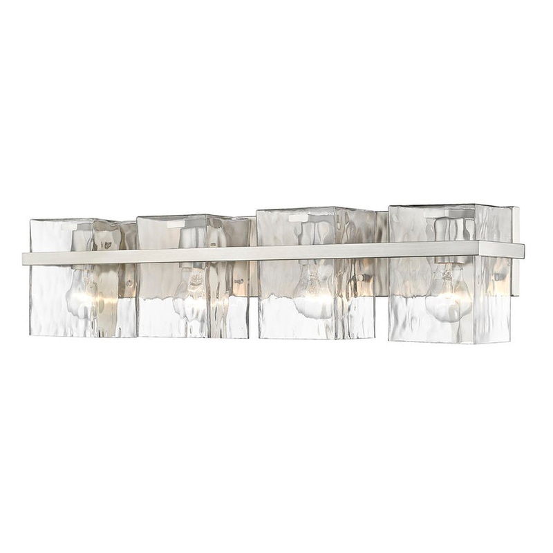 Z-Lite Bennington 29" 4-Light Brushed Nickel Vanity Light With Clear Glass Shade
