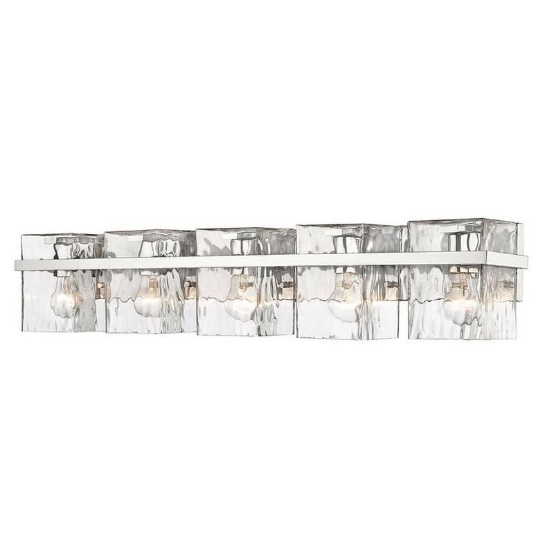 Z-Lite Bennington 36" 5-Light Chrome Vanity Light With Clear Glass Shade
