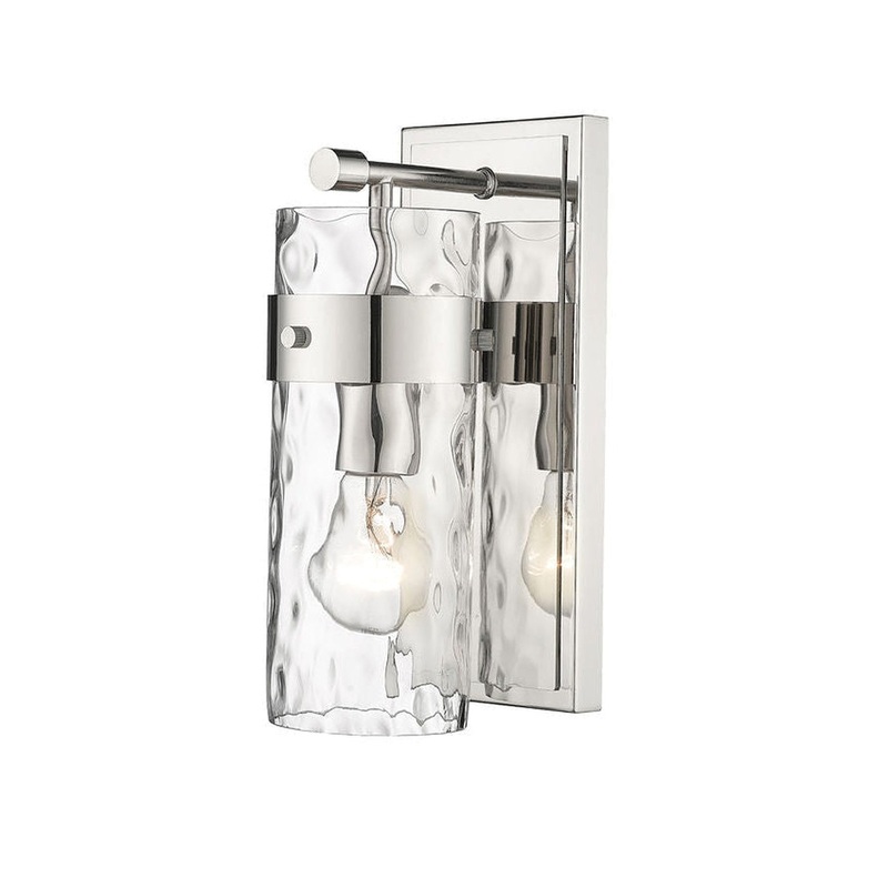 Z-Lite Fontaine 5" 1-Light Polished Nickel Vanity Light With Clear Glass Shade