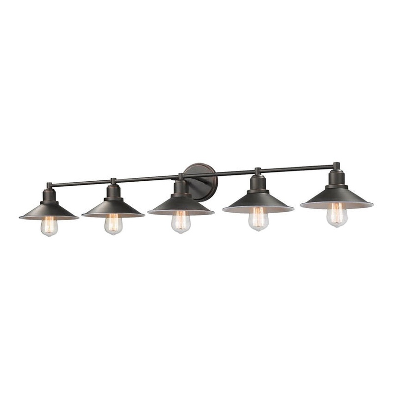 Z-Lite Casa 46" 5-Light Olde Bronze Vanity Light With Olde Bronze Steel Shade