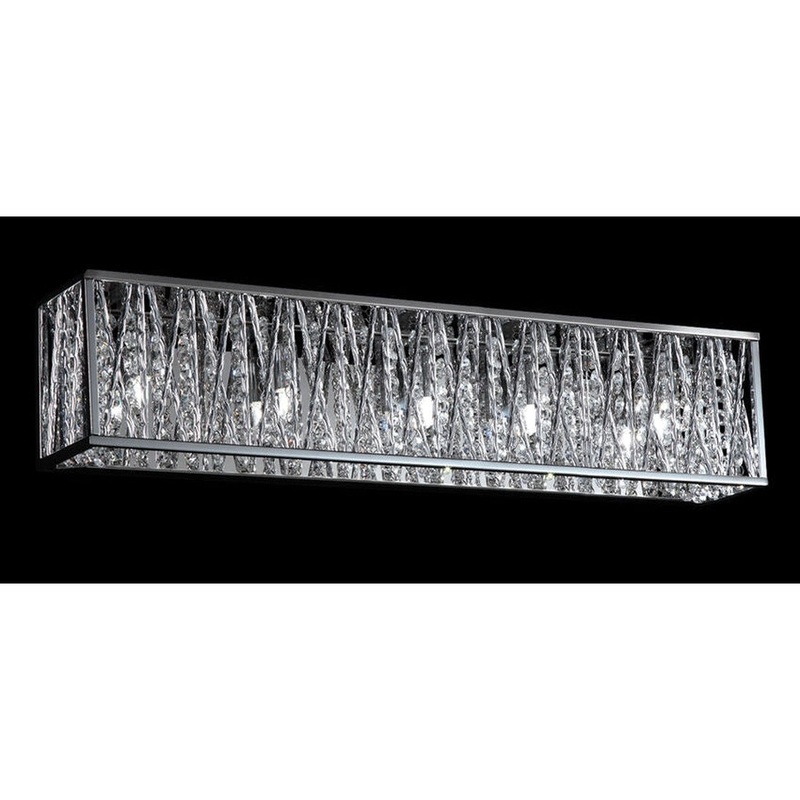 Z-Lite Terra 27" 5-Light Chrome Vanity Light With Aluminum Chrome Shade