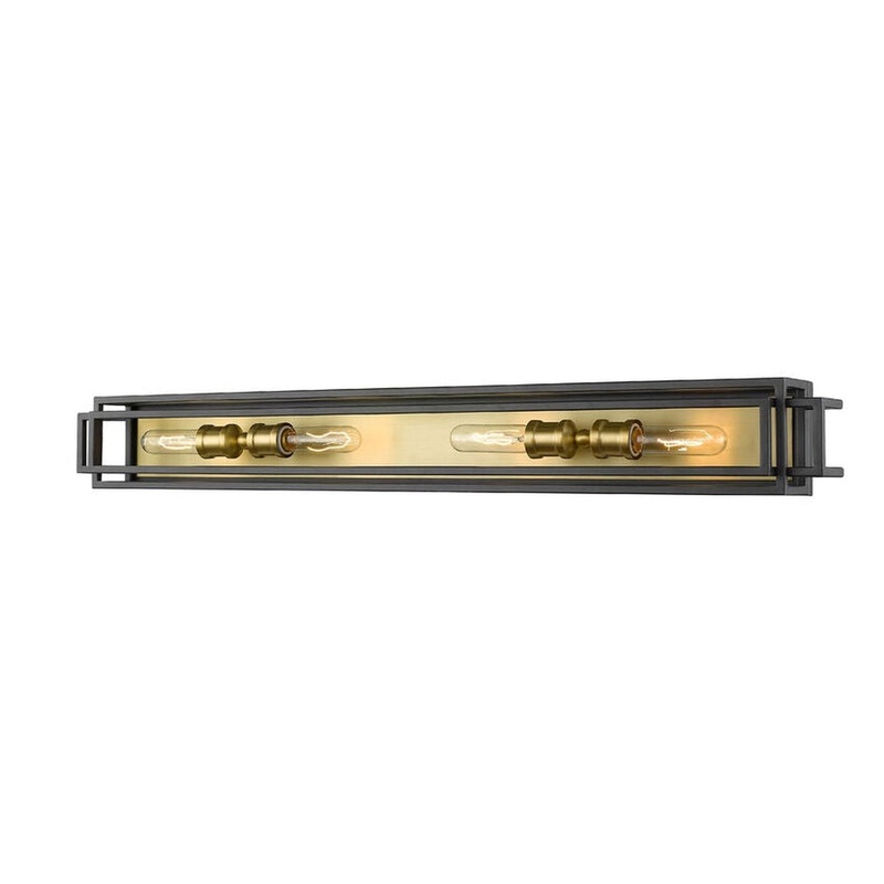 Z-Lite Titania 40" 4-Light Bronze and Olde Brass Vanity Light