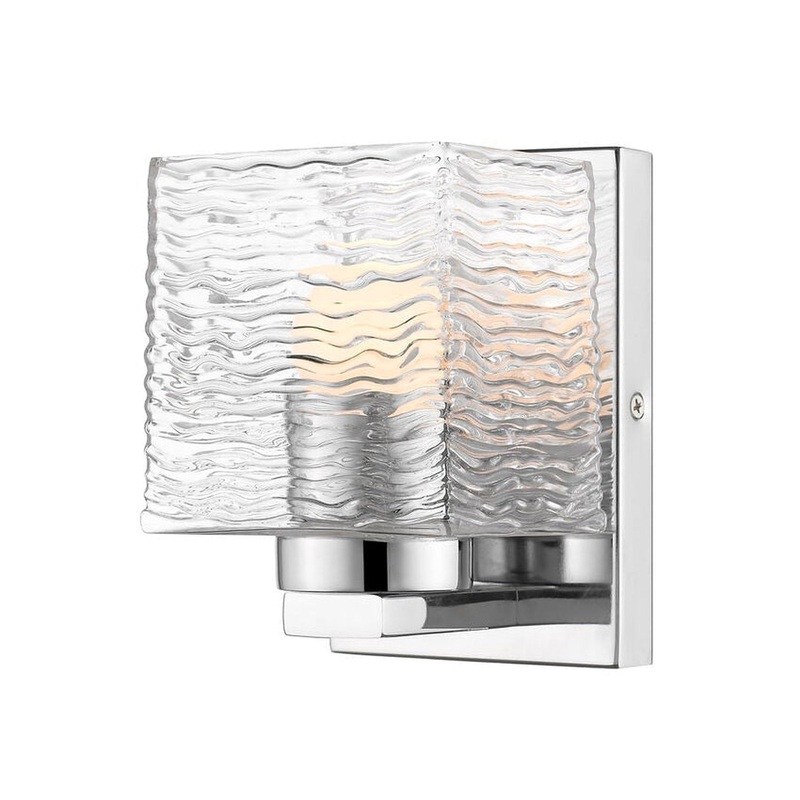 Z-Lite Barrett 1-Light LED Chrome Vanity Light With Clear Glass Shade