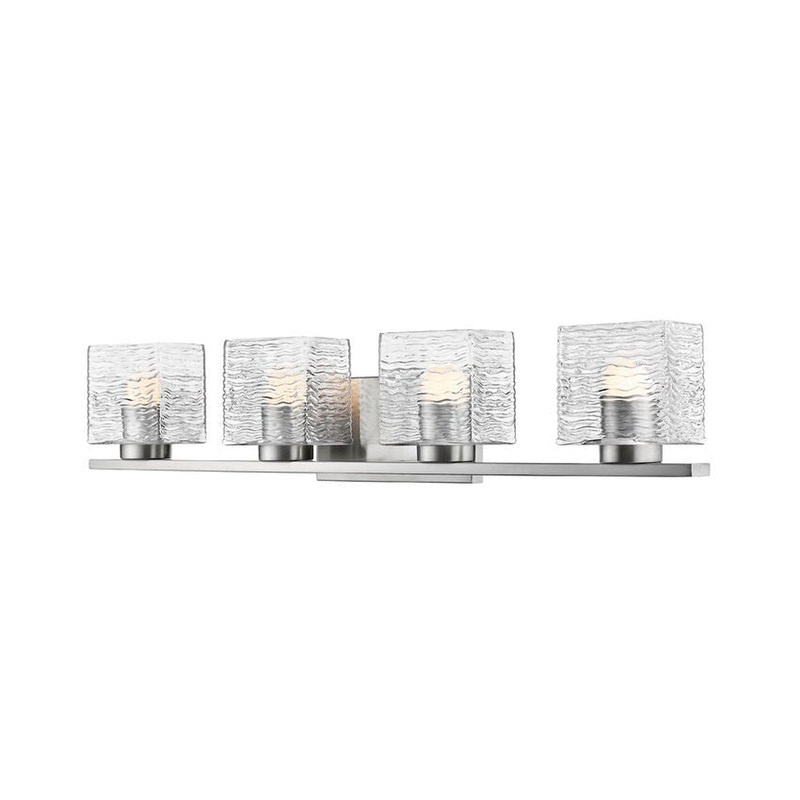 Z-Lite Barrett 4-Light LED Brushed Nickel Vanity Light With Clear Glass Shade