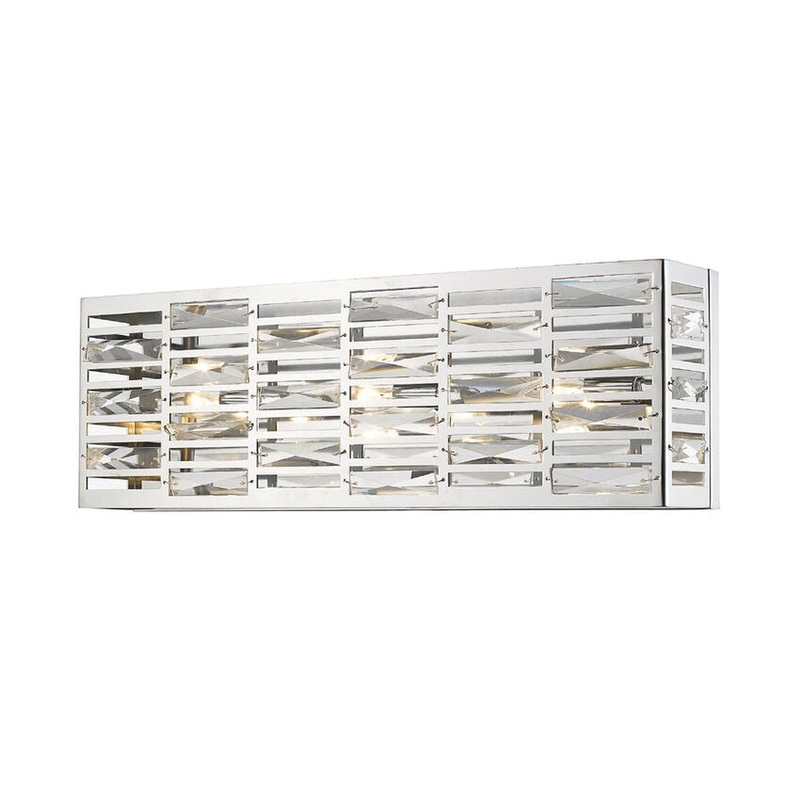 Z-Lite Cronise 24" 3-Light Chrome Frame Finish Vanity Light