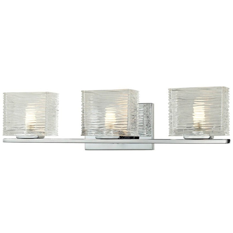 Z-Lite Jaol 22" 3-Light Clear Glass Shade Vanity Light With Chrome Frame Finish