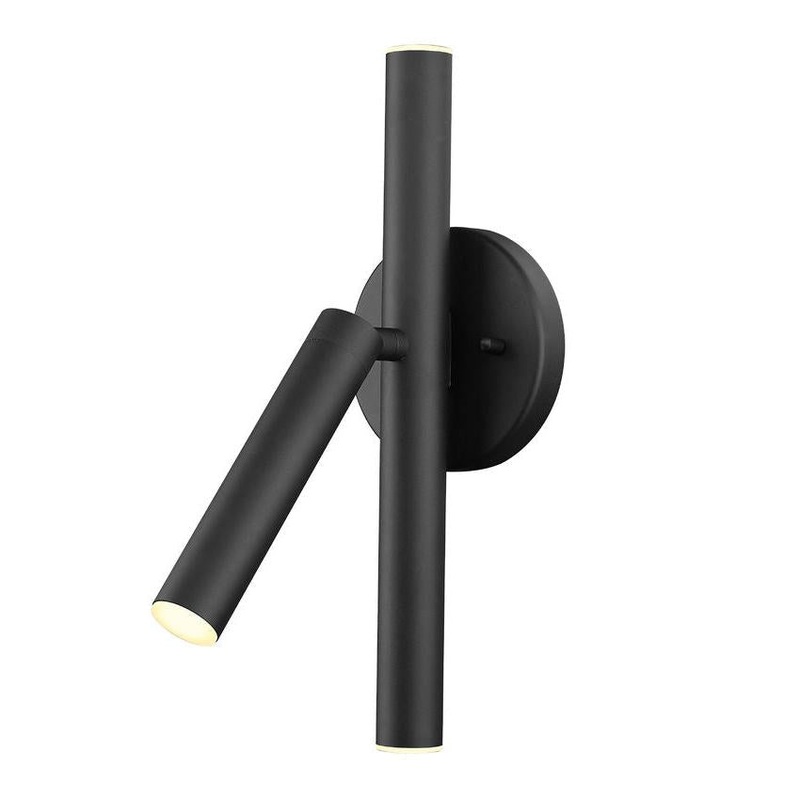 Z-Lite Forest 4" 3-Light LED Matte Black Steel Wall Sconce