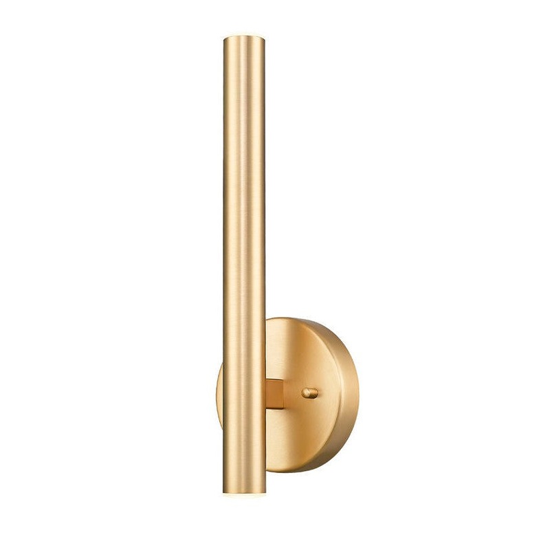 Z-Lite Forest 5" 2-Light LED  Modern Gold Steel Wall Sconce