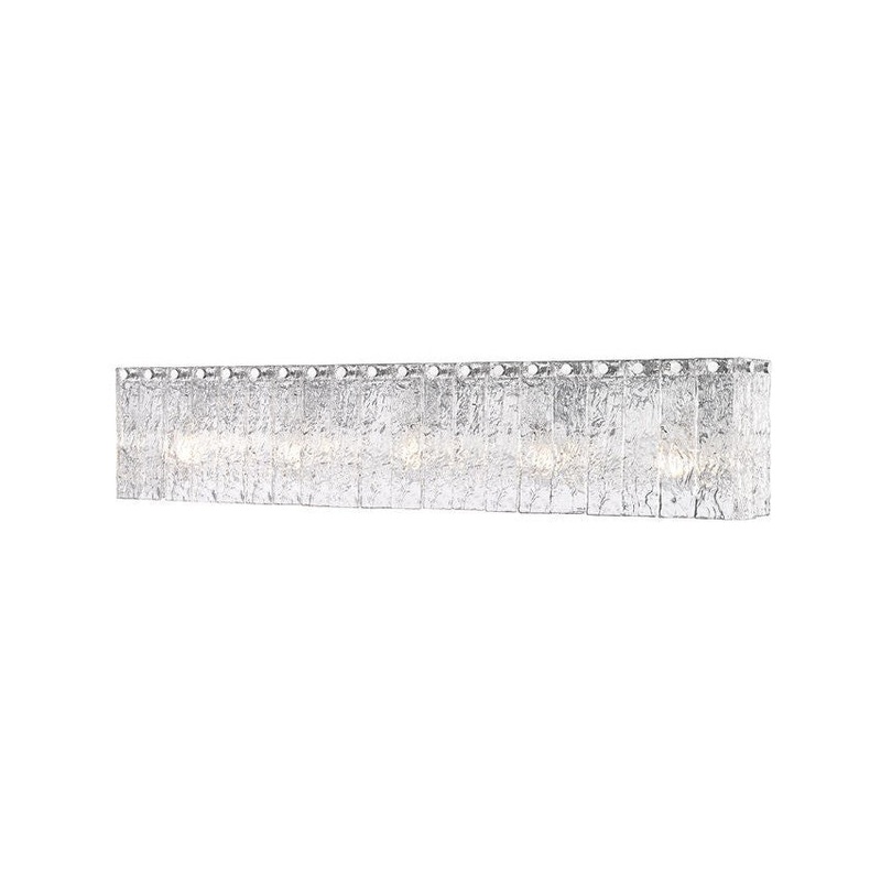Z-Lite Glacier 37" 5-Light Chrome Clear Glass Shade Vanity Light