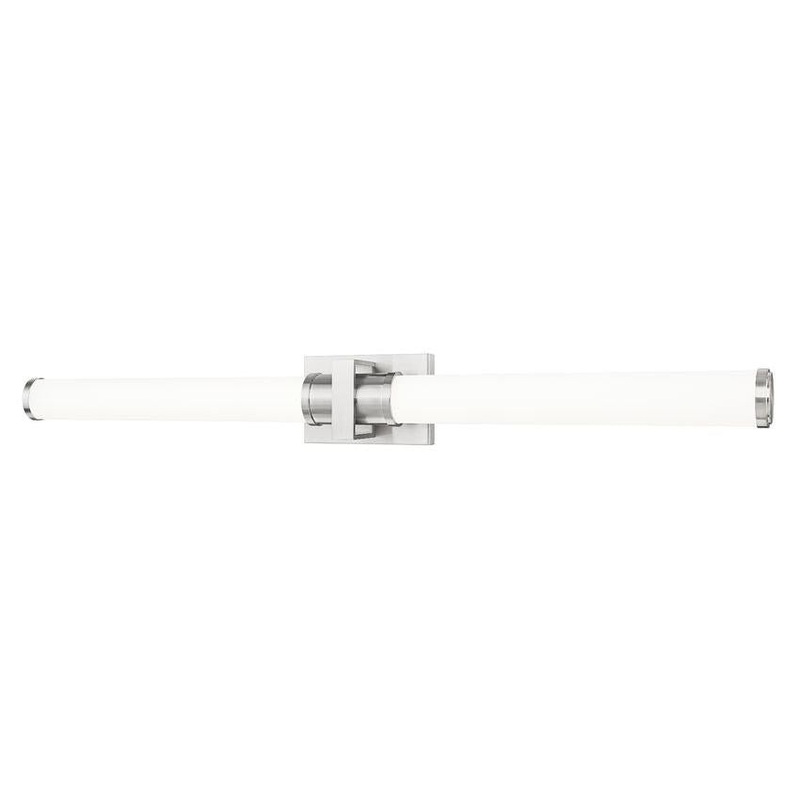 Z-Lite Idris 41" 1-Light LED-Integrated Brushed Nickel Steel Opal White Glass Shade Vanity Lighting