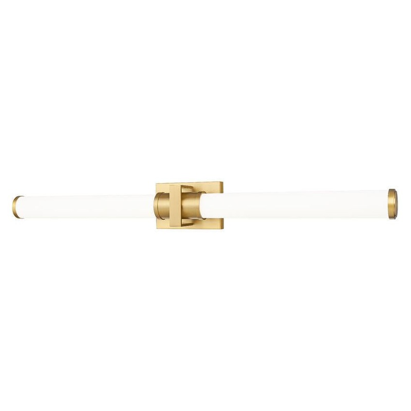 Z-Lite Idris 41" 1-Light LED-Integrated Modern Gold Steel Opal White Glass Shade Vanity Lighting