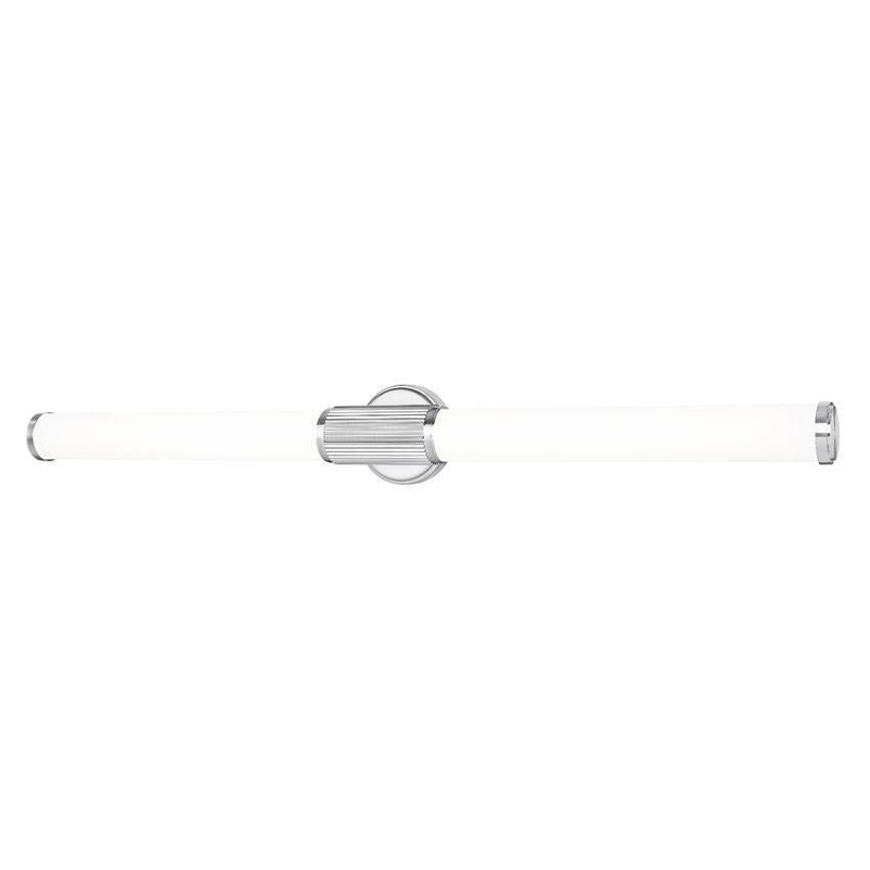 Z-Lite Idris Solange 41" 1-Light LED Integrated Brushed Nickel Steel Opal White Glass Shade Vanity Lighting