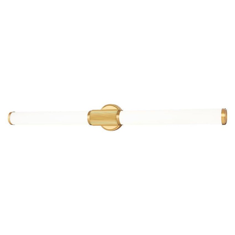 Z-Lite Idris Solange 41" 1-Light LED Integrated Modern Gold Steel Opal White Glass Shade Vanity Lighting