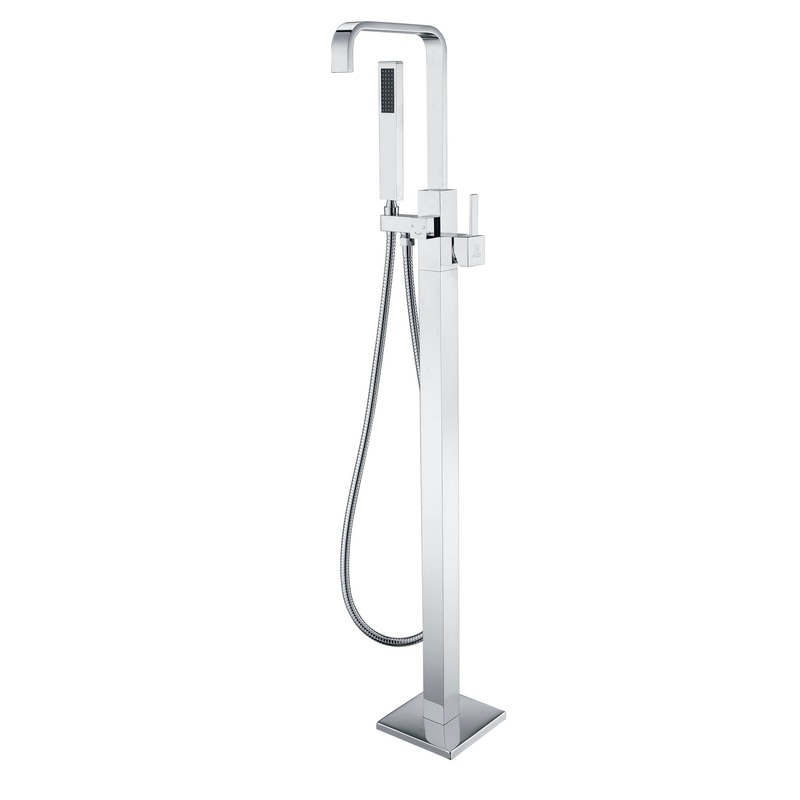 ANZZI Victoria Series 2-Handle Polished Chrome Clawfoot Tub Faucet With Euro-Grip Handheld Sprayer