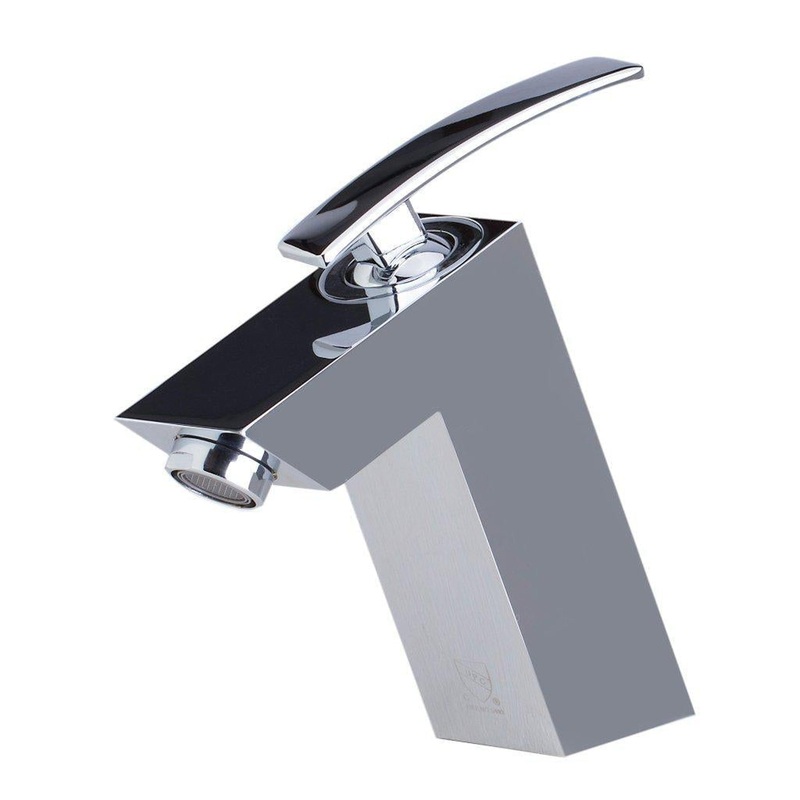 ALFI Brand AB1628-PC Polished Chrome Single Hole Brass Bathroom Sink Faucet With Single Lever