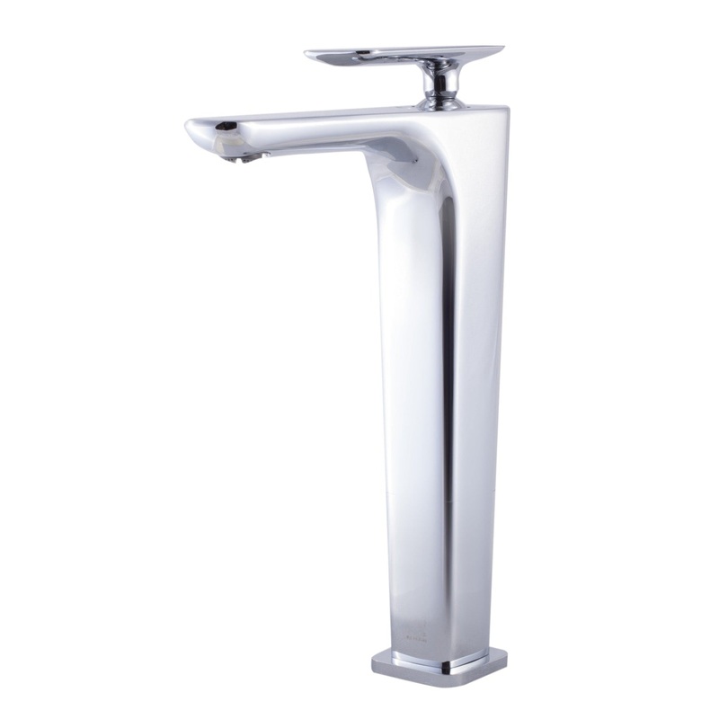 ALFI Brand AB1778-PC Polished Chrome Vessel Spout Brass Bathroom Sink Faucet With Single Lever