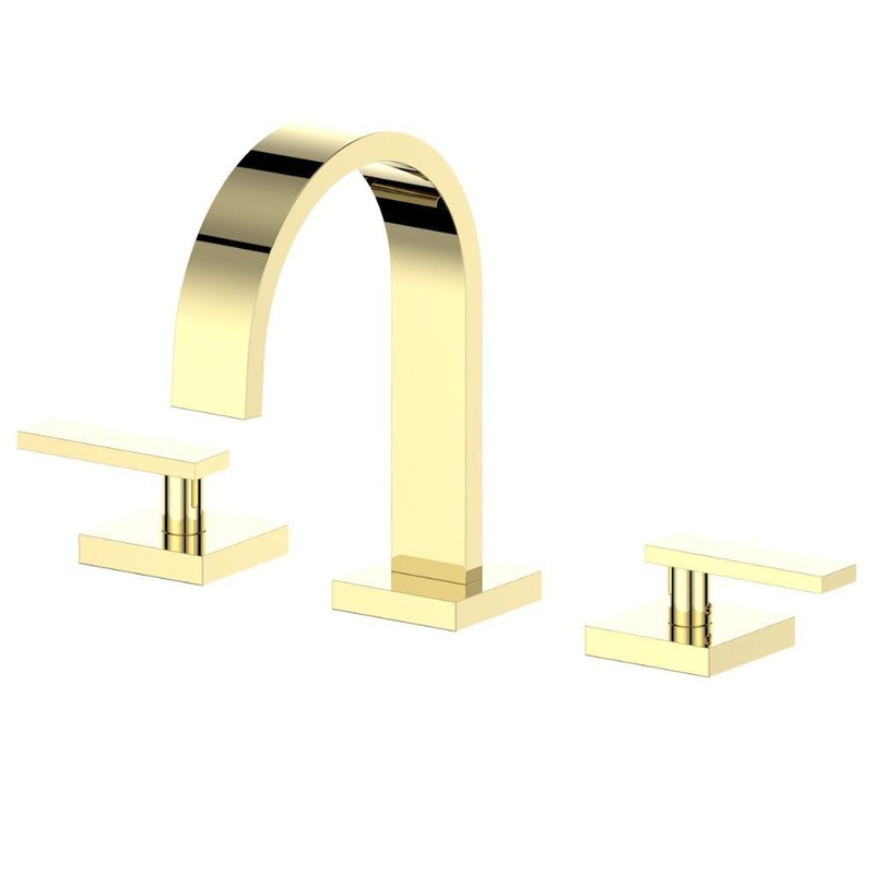 ZLINE Bliss Widespread 1.5 GPM Polished Gold Bathroom Sink Faucet With Drain