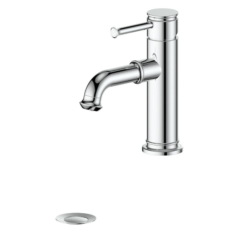 ZLINE Carnelian Single Hole 1.5 GPM Chrome Bathroom Faucet With Drain