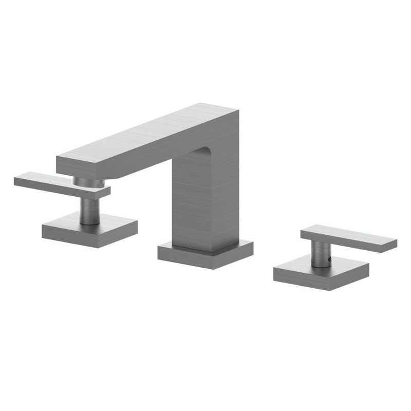 ZLINE Crystal Bay Widespread 1.5 GPM Gun Metal Bathroom Faucet With Drain