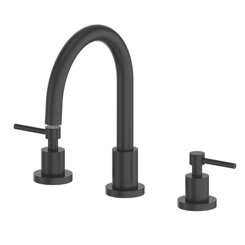 ZLINE Emerald Bay Widespread 1.5 GPM Matte Black Bathroom Faucet With Drain
