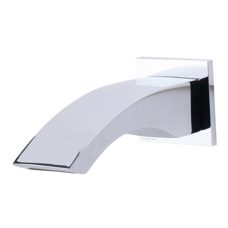 ALFI Brand AB3301-PC Polished Chrome Wall Mounted Curved Tub Filler Bathroom Spout